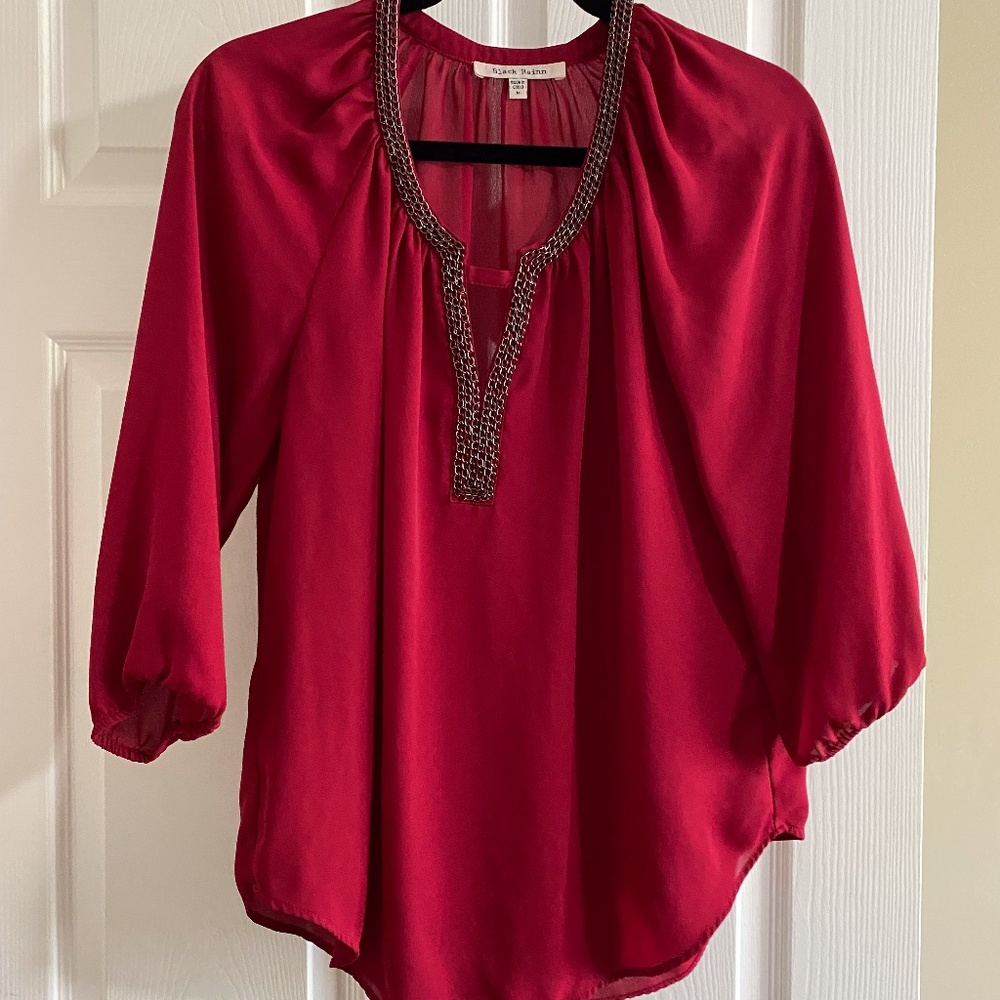 Dark Red Pullover Blouse from Black Rain